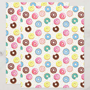 Papel para Álbum de Recortes de Donuts