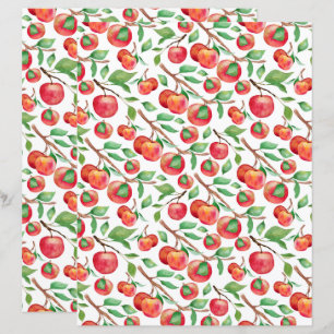 Papel para Álbum de Recortes de Maçãs