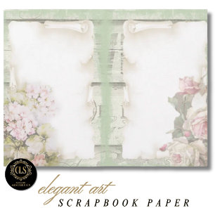 Papel para Álbum de Recortes – Efêmeras Florais Vi