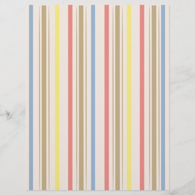 Papel para Álbum de Recortes Pastel Line: (Frente)