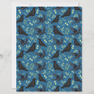 Papel para Álbum de Recortes Raven em Azul