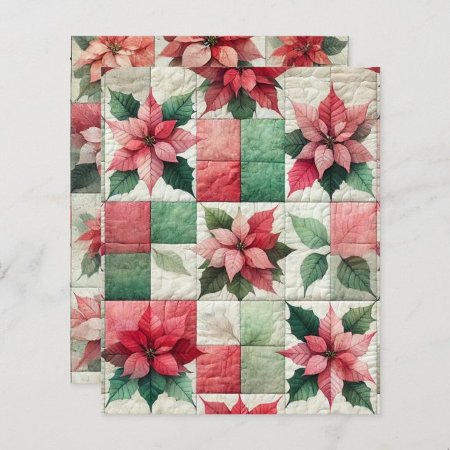 Papel para correção de aquarelas Poinsettia Scrapb (Frente/Verso)