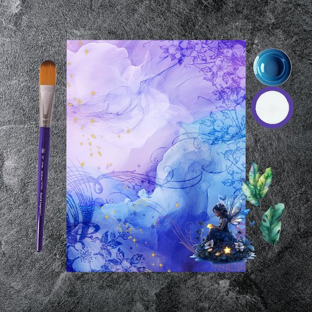 Papel para Crapbook de Aquarela Fairyland (Criador carregado)