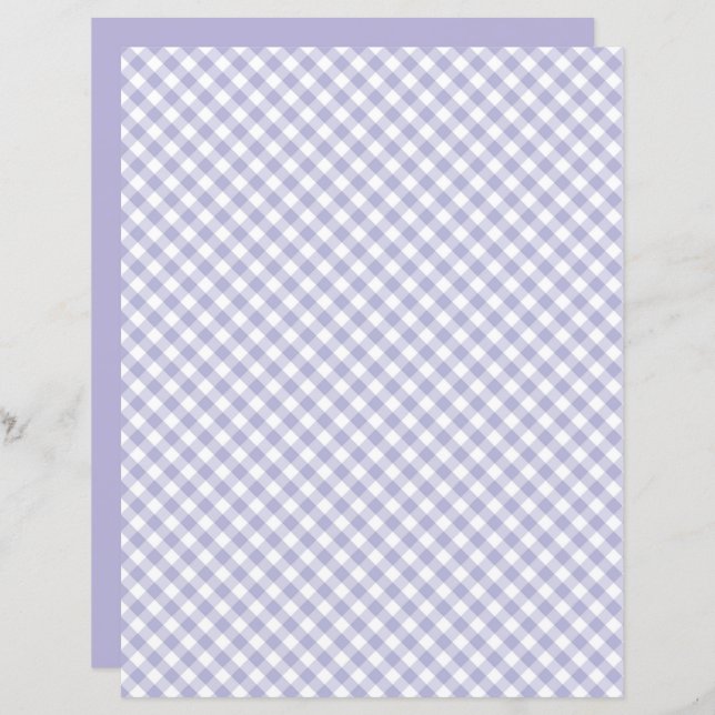 Papel para Escrapbook Puro Gingham (Frente/Verso)
