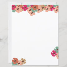 Papel para Escrita Floral Blush & Bloom