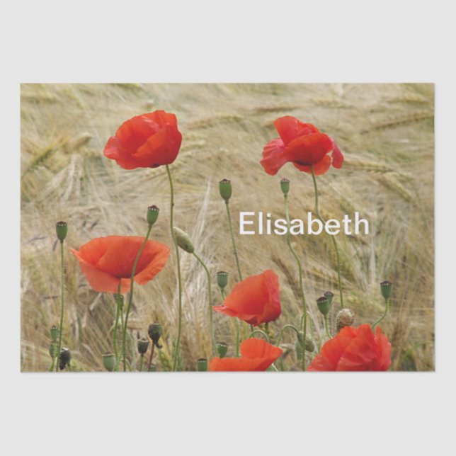 papel para flores de verão vermelho (Frente )