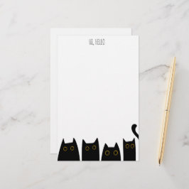 Papel para papelaria pessoal de gatos pretos