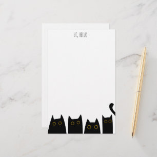 Papel para papelaria pessoal de gatos pretos