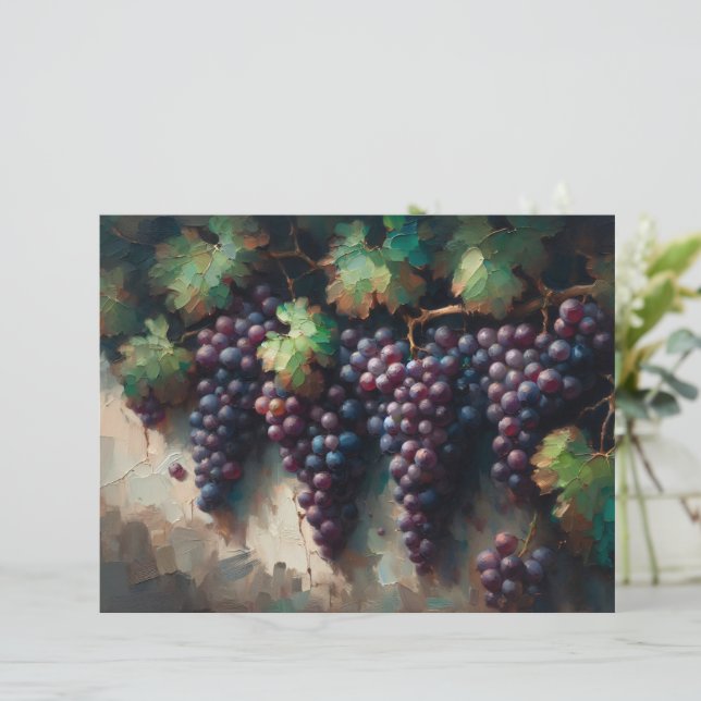 Papel para pintura a óleo de videira (Em pé/Frente)