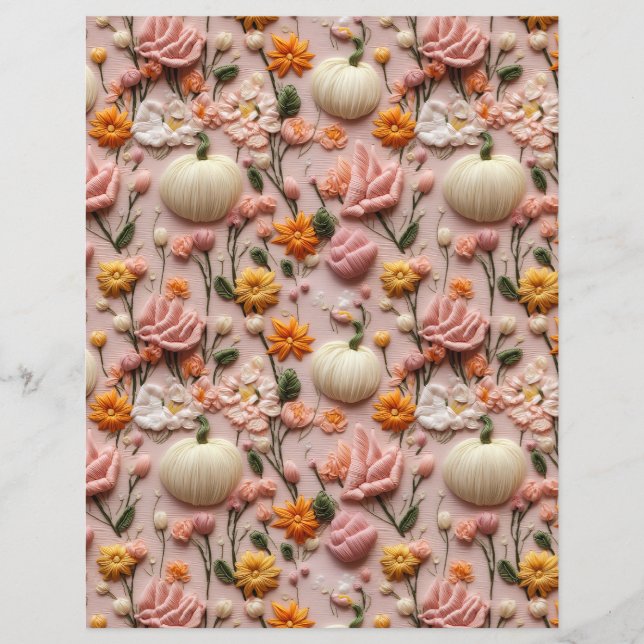 papel para raspagem bordado de padrão de queda de  (Frente)