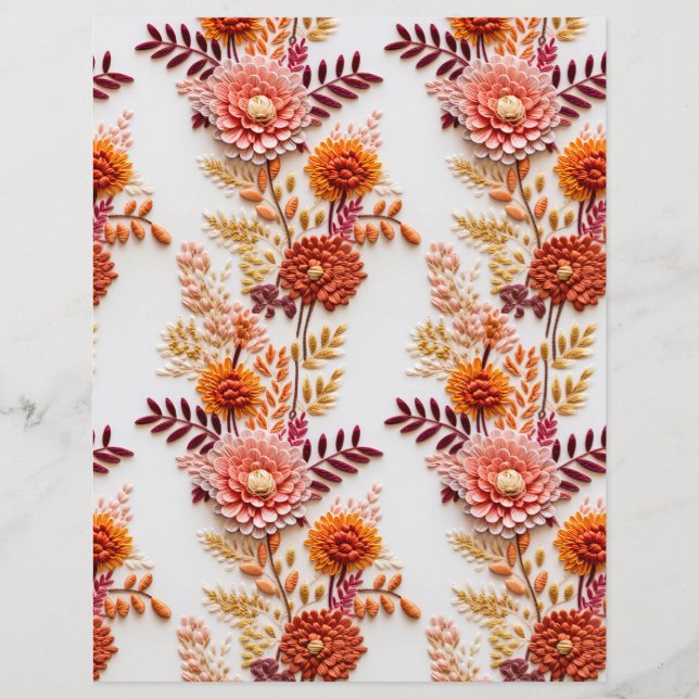 papel para raspagem de flores bordadas (Frente)