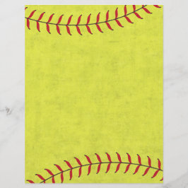 Papel para raspagem de softball com juntas vermelh