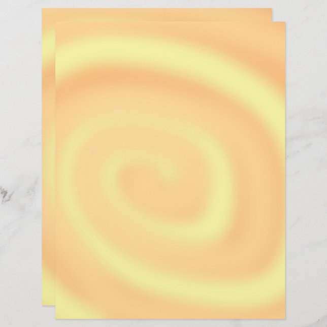 Papel para roscagem em espiral laranja e amarelo (Frente/Verso)
