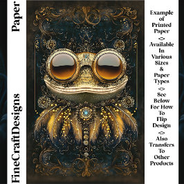 Papel para Scrapbook CM9 Sapo Caprichoso Art Nouve