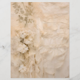 Papel para Scrapbook Flores Esquecidiças Shabby Ch