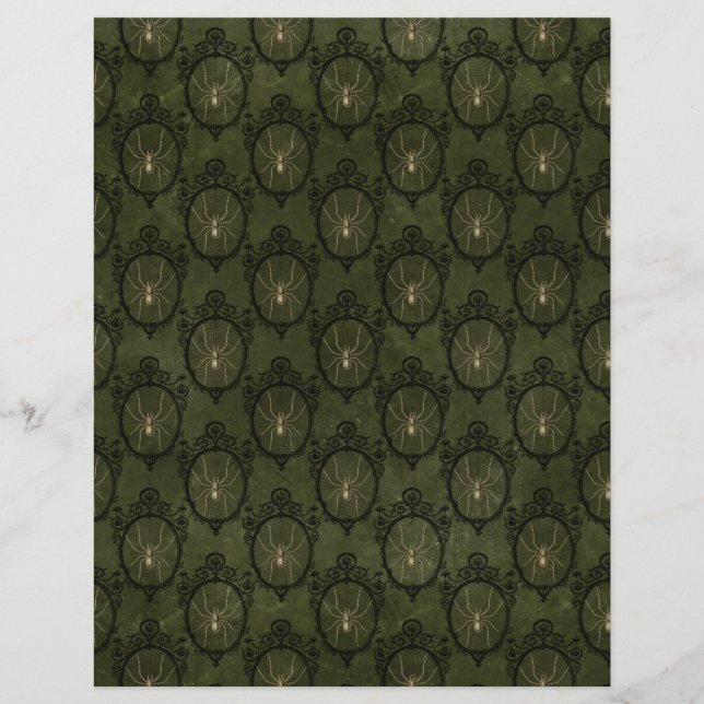 Papel para Scrapbook Gótico de Outono Assustador (Frente)