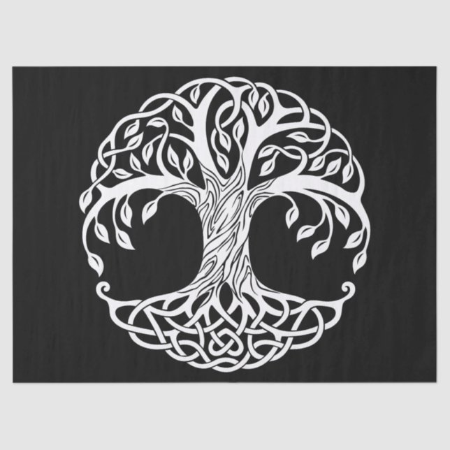papel para tecidos de árvores celtas (Frente )