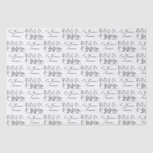 Papel para tecidos de cavalos de uma mulher (Frente )