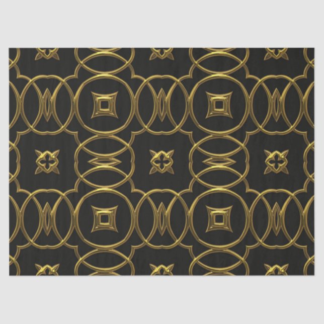 papel para tecidos de filigrana dourada (Frente )