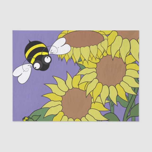 Papel para tecidos de girassol (Frente )