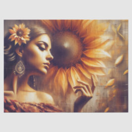 Papel para tecidos de girassol