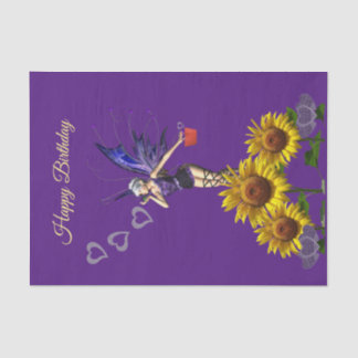 Papel para tecidos de girassol