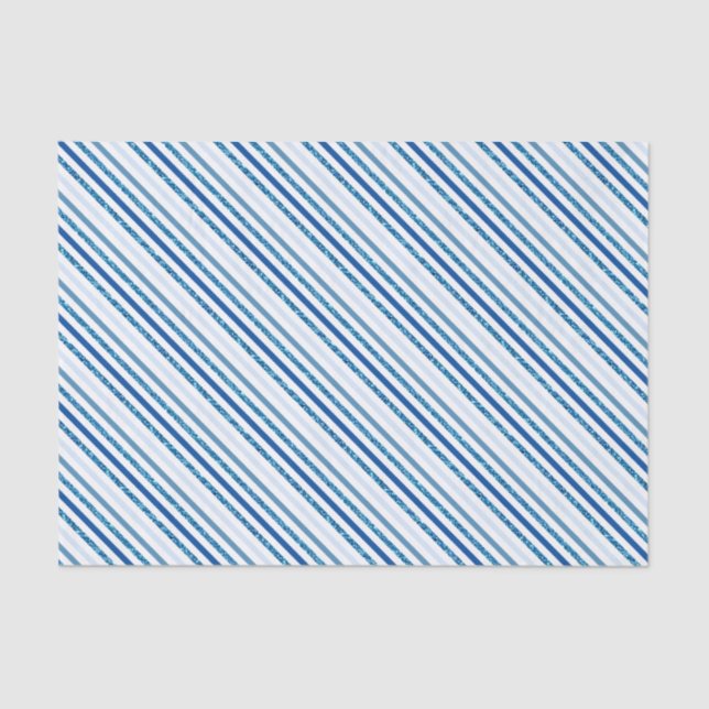 Papel para tecidos de inverno com risca azul (Frente )
