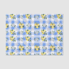 Papel para tecidos de Lemon Blue Gingham