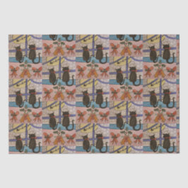 Papel para tecidos de Natal de Gato Preto