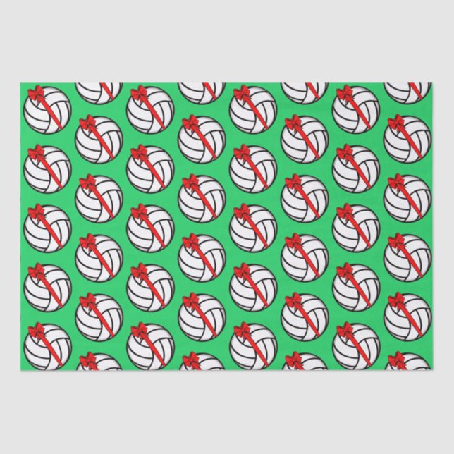 Papel para tecidos de Natal de Voleibol (Frente )