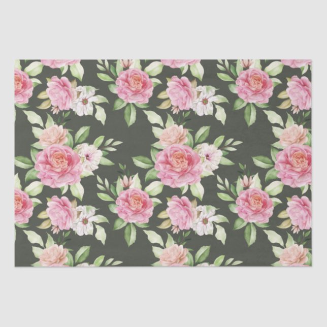 Papel para tecidos de padrão floral (Frente )