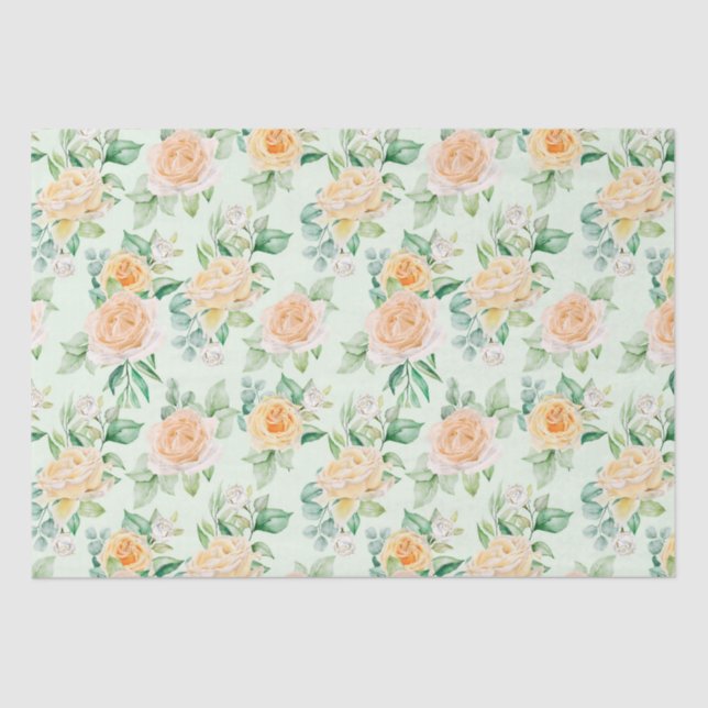 Papel para tecidos de padrão floral (Frente )
