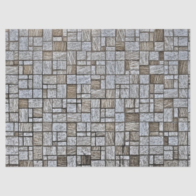 papel para tecidos de pedra mosaica (Frente )