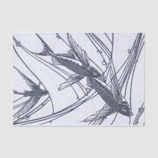 Papel para tecidos de peixes voadores