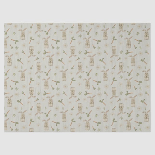 Papel para tecidos de primavera Bunny (Frente )