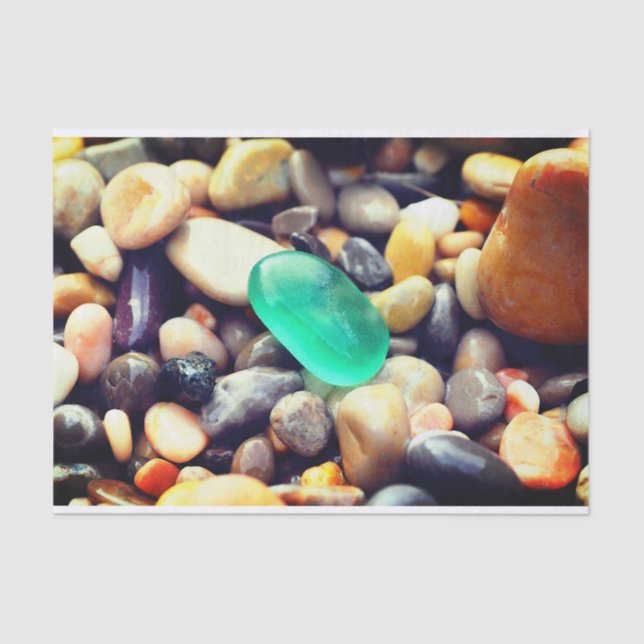 Papel para tecidos de vidro do mar (Frente )