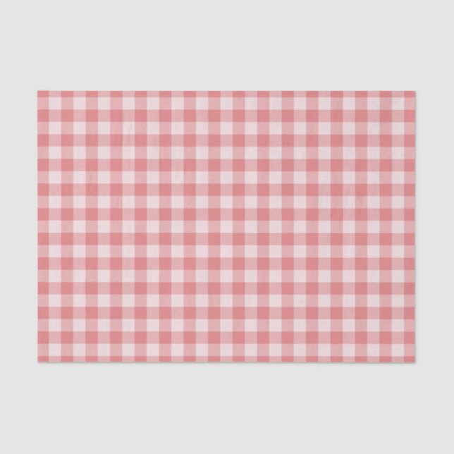 Papel para tecidos de Xadrez, cor-de-rosa, Gingham (Frente )