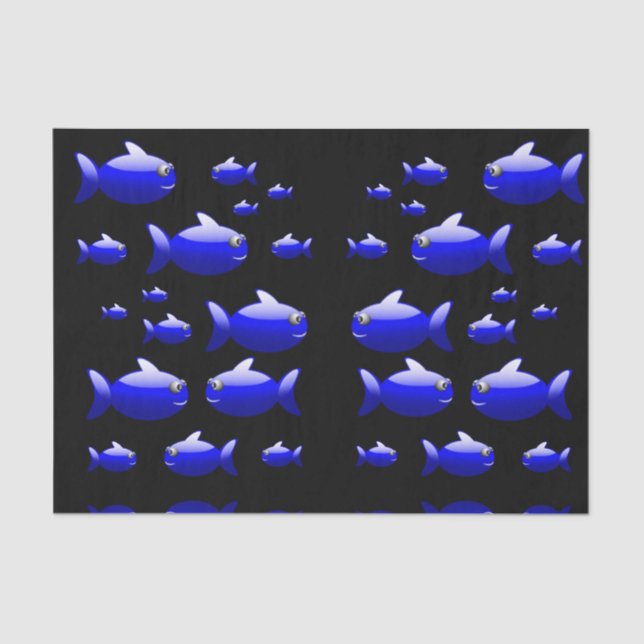 Papel para tecidos decorativos Peixes (Frente )