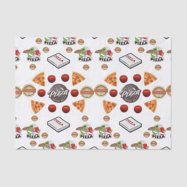 Papel para tecidos decorativos Pizza (Frente )
