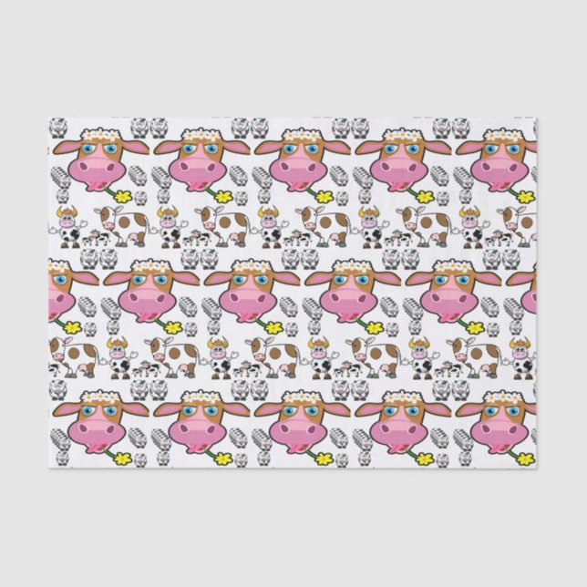 Papel para tecidos decorativos vacas (Frente )