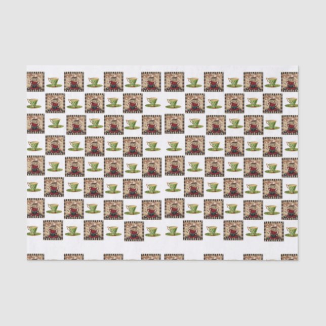 Papel para tecidos decorativos Xícara de café (Frente )