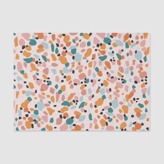 Papel para tecidos do Terrazzo (Frente )