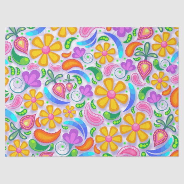 papel para tecidos florais leves (Frente )