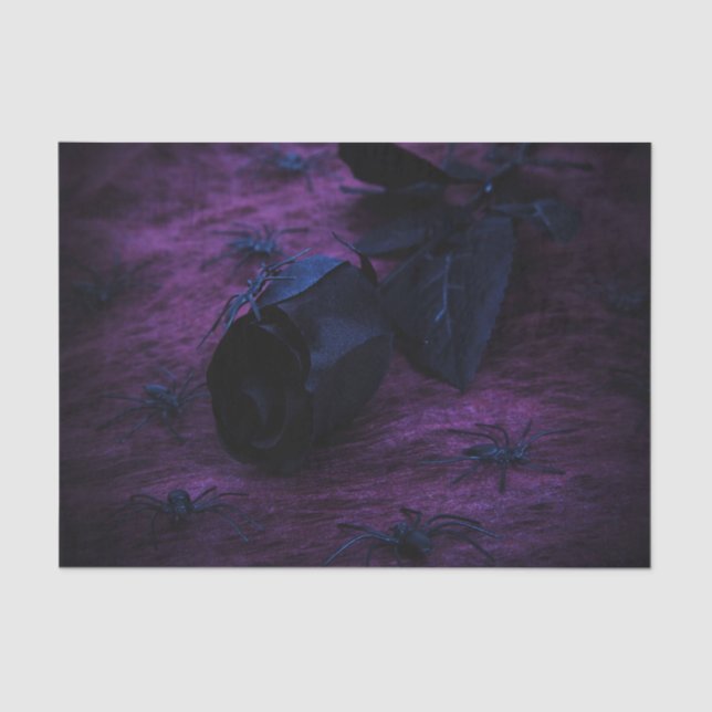 Papel para tecidos na Rosa preta (Frente )