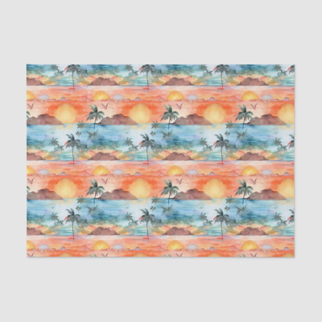 Papel para tecidos no verão de Palm (Frente )