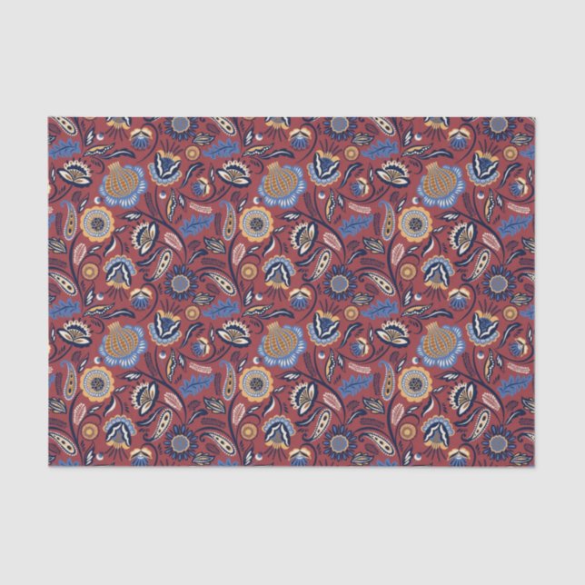 Papel para Tecidos ou Desligamento - Vermelho Flor (Frente )