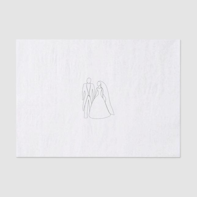 Papel para tecidos para casamentos ou Chás (Frente )