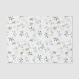 Papel para tecidos verdes e brancos