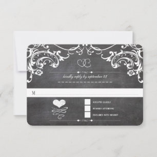 Papel Pardo Coração Fofo Tipografia Inicial RSVP