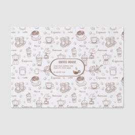 Papel Personalizado de Padrão de Café Moderno